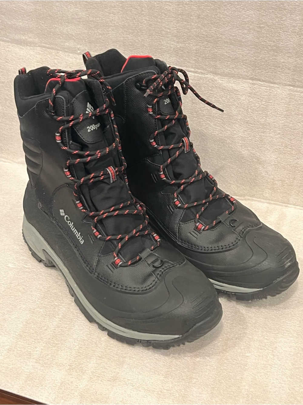 Columbia Bugaboot III Insulated Waterproof Winter Snow Boots Mens Sz 15 W Black